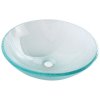 Sapho ICE skleněné umyvadlo na desku Ø 42 cm, čirá s pískováním 2501-04