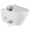 Sapho AVVA závěsná WC mísa Rimless, integrovaná baterie a bidet. sprška, 35,5x53 cm, bílá II. jakost