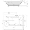 Polysan DUO obdélníková vana 200x120x45cm, bílá 16111