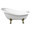 Polysan RETRO volně stojící vana 167,5x76x71cm, nohy bronz, bílá 42132