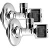 Aqualine Rohový kulový ventil 1/2"x3/8", pár, chrom 5306