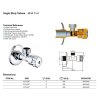 Aqualine MULTITURN rohový ventil 1/2"x3/8", pár, chrom 5316