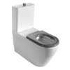 Sapho MEDIC WC kombi, zvýšený sedák, Rimless, spodní/zadní odpad, bílá MC102