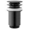 Omp Tea Umyvadlová výpust 5/4“, click-clack, velká zátka, max 80mm, černá mat 7533.370.5X