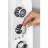 Polysan MOLA termostatický sprchový panel rohový 210x1300mm, bílá 80372