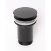 Alca Výpust umyvadlová průtočná Alca 5/4" celokovová, velká zátka, černá A396Black