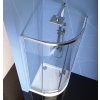 Polysan EASY čtvrtkruhová sprchová zástěna 900x900mm, L/R, čiré sklo EL2615