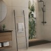 Gedy KENTA sušák ručníků na opření 450x1610x21mm, černá/bambus 303141