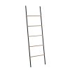 Gedy KENTA sušák ručníků na opření 450x1610x21mm, černá/bambus 303141