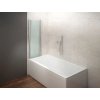Aqualine WILA vanová zástěna 900x1400 mm skládací, chrom, čiré sklo AQ5742