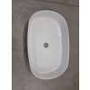Isvea INFINITY OVAL keramické umyvadlo na desku, 55x36 cm, bílá II. jakost