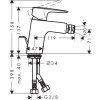 Hansgrohe Bidetová baterie Hansgrohe HG248 s výpustí chrom SIKOBHGMS235