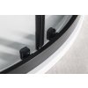 Gelco SIGMA SIMPLY BLACK čtvrtkruhová sprchová zástěna 900x900 mm, R550, čiré sklo, II. jakost