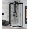 Gelco SIGMA SIMPLY BLACK čtvrtkruhová sprchová zástěna 900x900 mm, R550, čiré sklo, II. jakost