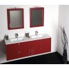 Sapho Koupelnový set MITRA 120, dvojumyvadlo, bordo KSET-007