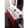Sapho Koupelnový set MITRA 120, dvojumyvadlo, bordo KSET-007