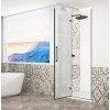 GELCO TRINITY BLACK sprchové dveře do niky 900mm, matné sklo, levé GT1290ML-B