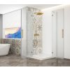 GELCO TRINITY GOLD MATT čtvercový sprchový kout 1100x1100mm, rohový vstup, matné sklo GT2211-11M-G