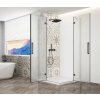 GELCO TRINITY BLACK obdélníkový sprchový kout 1100x800mm, rohový vstup, matné sklo GT2280-11M-B