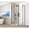 GELCO TRINITY BLACK obdélníkový sprchový kout 1100x900mm, rohový vstup, čiré sklo GT2290-11C-B