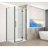 GELCO TRINITY BLACK čtvercový sprchový kout 900x900mm, matné sklo, pravé GT5690-90MR-B
