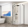 GELCO TRINITY BLACK čtvrtkruhový sprchový kout 900x900mm, čiré sklo, levé GT6590CL-B
