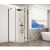GELCO TRINITY BLACK čtvrtkruhový sprchový kout 900x900mm, čiré sklo, pravé GT6590CR-B