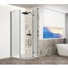 GELCO TRINITY BLACK čtvrtkruhový sprchový kout 900x900mm, matné sklo, pravé GT6590MR-B