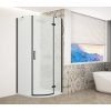 GELCO TRINITY BLACK čtvrtkruhový sprchový kout 900x900mm, matné sklo, pravé GT6590MR-B