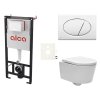 Swiss Aqua Technologies Cenově zvýhodněný závěsný WC set Alca do lehkých stěn / předstěnová montáž+ WC SAT Brevis SIKOASW1
