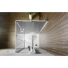 Aqualine ALAIN čtvercová sprchová zástěna 700x700 mm, sklo Brick BTQ700