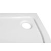Aqualine TECMI sprchová vanička z litého mramoru, čtvrtkruh 80x80cm, R550, bílá PQ558