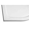 Aqualine TECMI sprchová vanička z litého mramoru, čtvrtkruh 80x80cm, R550, bílá PQ558