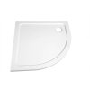 Aqualine TECMI sprchová vanička z litého mramoru, čtvrtkruh 80x80cm, R550, bílá PQ558