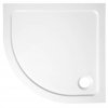 Aqualine TECMI sprchová vanička z litého mramoru, čtvrtkruh 80x80cm, R550, bílá PQ558
