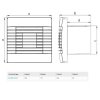 Haco Haco ventilátor s žaluzií a časovým doběhem AVPRO120T
