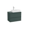 Roca Koupelnová skříňka pod umyvadlo Roca ONA 79,4x58,3x45,7 cm zelená mat ONADESK802ZZMP