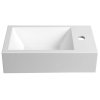 Sapho AMAROK umývátko, litý mramor, 40x22cm, baterie vpravo, bílá AR500