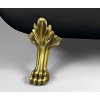 Polysan RETRO volně stojící vana 158x76x71cm, nohy bronz, černá/bílá 72972