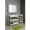 Aqualine ETIDE policový regál 36x86x36 cm, bílá mat ET086