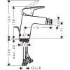 Hansgrohe Bidetová baterie Hansgrohe Logis s výpustí chrom 71203000