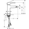 Hansgrohe Bidetová baterie Hansgrohe Metropol s clic-clacem chrom 32520000