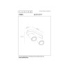 Lucide 23954/11/30 XYRUS Spot 2xGU10/5W incl. DTW  W9 L20 H12.5cm