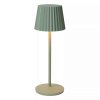 Dobíjecí stolní stmívatelná LED venkovní lampa Lucide JUSTINE - 1x2W 2700K – IP54 – S bezdrátovou nabíjecí podložkou – Zelená