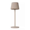 Dobíjecí stolní stmívatelná LED venkovní lampa Lucide JUSTINE - 1x2W 2700K – IP54 – S bezdrátovou nabíjecí podložkou – krémová