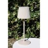Dobíjecí stolní stmívatelná LED venkovní lampa Lucide JUSTINE - 1x2W 2700K – IP54 – S bezdrátovou nabíjecí podložkou – krémová