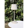 Dobíjecí stolní stmívatelná LED venkovní lampa Lucide JUSTINE - 1x2W 2700K – IP54 – S bezdrátovou nabíjecí podložkou – krémová
