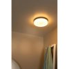 Lucide BISKIT - stropní svítidlo Koupelna - Ø 23 cm - LED - 1x12W 2700K - IP44 - Senzor pohybu & Den/Noc - Čern
