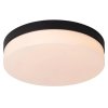 Lucide BISKIT - stropní svítidlo Koupelna - Ø 28 cm - LED - 1x18W 2700K - IP44 - Senzor pohybu & Den/Noc - Čern