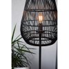 Lucide NERIDA - Stojací lampa vnitřní/venkovní - Ø 35 cm - 1xE27 - IP44 - černá